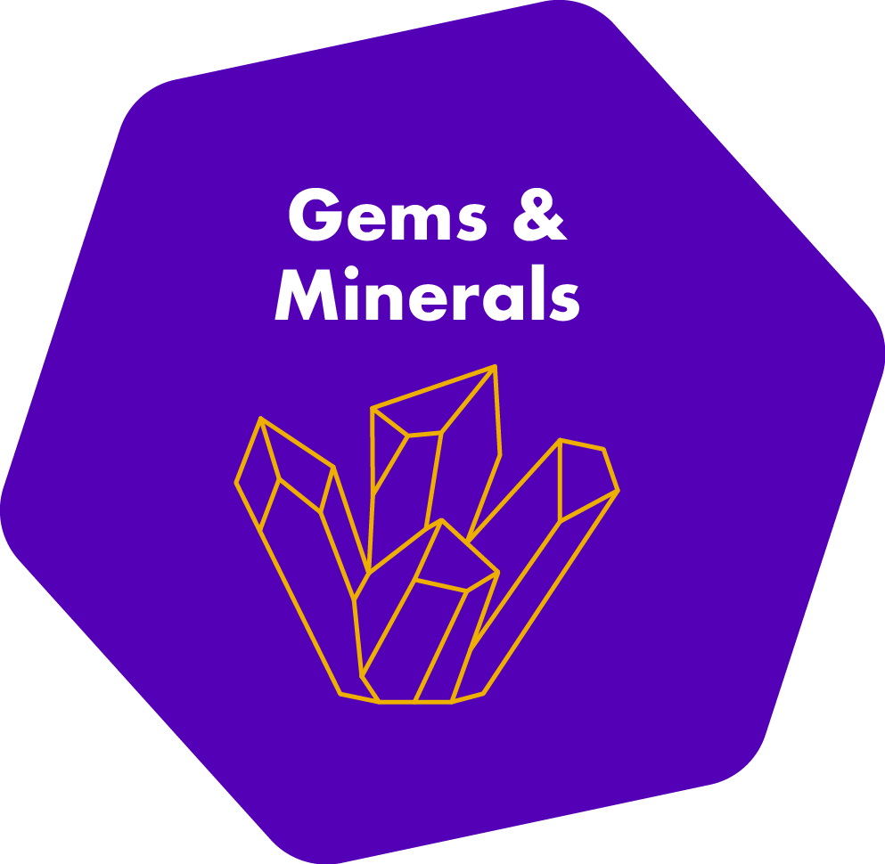 Gemsandmineralshexagon